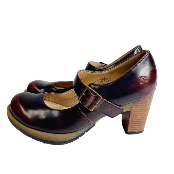 Dr Martens Diva Marlena 8 UK 10 US Leather High Heel Shoes Cherry Red RARE - Picture 2 of 12